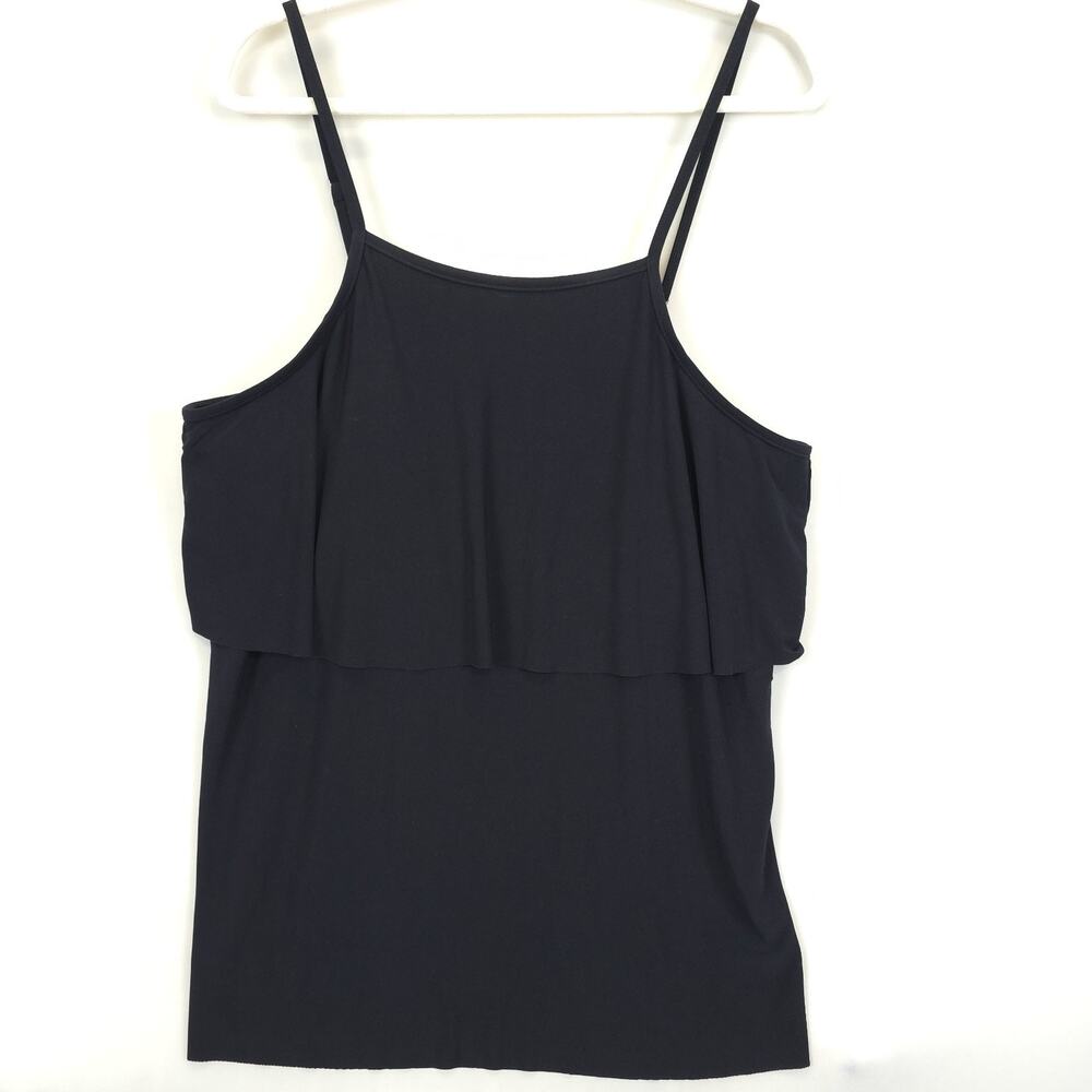Magicsuit Tankini Swim Tiered Top Adjustable Strap‎ Underwire Women 16 Black